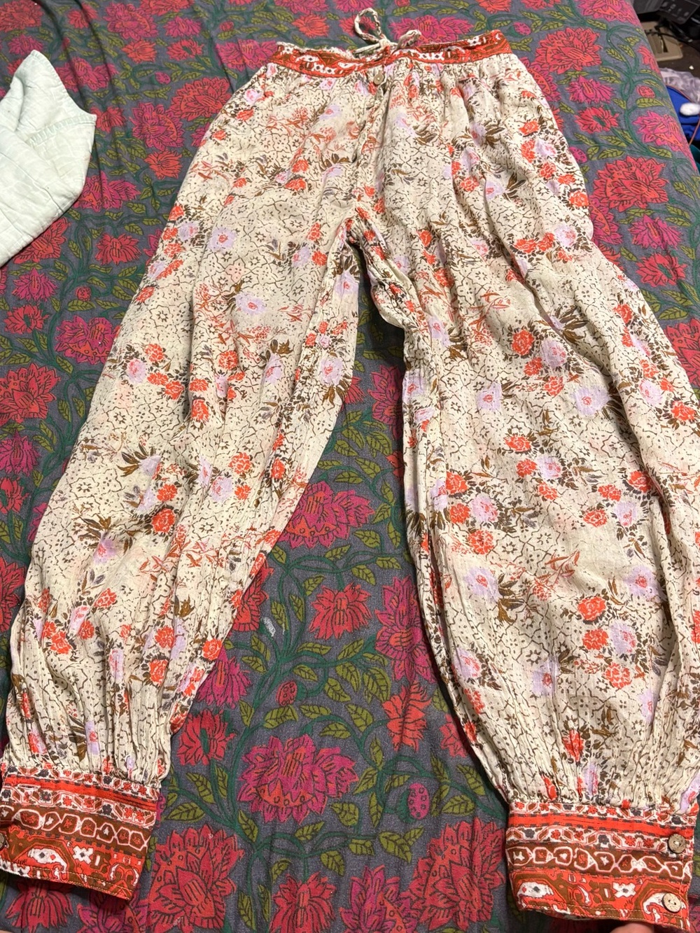Free people Boho Floral Elastic-Waist Women's Pool pants